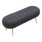 Zuo Creek Bench - Glitter Black-Dimensions: 15.7" L x 47.2" W x 18.5" H