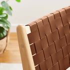 Modway Saoirse Leather Wood Dining Side Chair - Natural/Brown - 2 Pack-Assembly Required