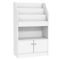 Qaba Toy Storage Organizer, Kids Bookshelf for Bedroom, Nursery - White-Large storage space for toys, books, and collectibles

