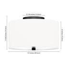 Hudson&Canal Ellis 12" Flush Mount with Fabric Shade - Matte Black/White-Clean with a soft, dry cloth and no harsh chemicals or abrasive cleaning materials