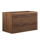 Modway Render 36" Wall-Mount Bathroom Vanity Cabinet - Walnut-7
