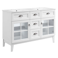 Modway Isle 48" Double Bathroom Vanity Cabinet - White-Contemporary Coastal Style