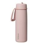b.box Insulated Flip Top - 690 ml - Blush Crush-Flip top lid for free-flow drinking with stainless steel straw