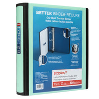 Staples Better Binder - 1-1/2" - Mint-Longer lasting, easier to use