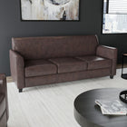 Flash Furniture HERCULES Diplomat Series Brown Leather Sofa-Brown LeatherSoft Upholstery