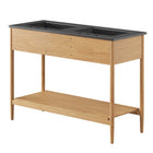 Modway Zaire 48" Double Sink Bathroom Vanity - Natural/Black-Wood Grain Veneer