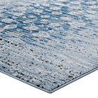 Modway Chiara Distressed Floral Lattice Contemporary Area Rug - 5 ft W x 8 ft L - Moroccan Blue-Stain Resistant / Easy To Clean