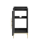 Modway Awaken 18" Bathroom Vanity Cabinet - Black-Spacious Storage