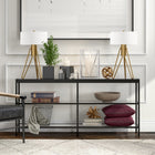 Hudson&Canal Alexis 64"W Console Table - Blackened Bronze-Clean with a soft, dry cloth and no harsh chemicals or abrasive cleaning materials
