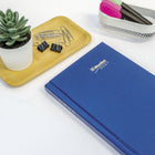 Blueline 2027 Daily Planner with Perfect Binding - 8" x 5" - Blue - Bilingual-100% post-consumer recycled paper