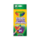 Crayola Erasable Coloured Pencils, 24 Count-Includes 24 Erasable Coloured Pencils with attached erasers