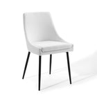 Modway Viscount Upholstered Fabric Dining Chairs - Black/White - 2 Pack-Chair Weight Capacity: 300 lbs.