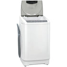 HOMCOM 1.3 cu ft Portable Full Automatic Washing Machine - White-Offers 8 programs and 6 water levels for effortless, hands-free washing