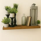 Entrepot La Grange Floating Shelf with Hardware - 36" L x 8" D x 2" T - Whiskey Brown-Maintenance Free