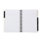 Cambridge Tabbed Notebook - 8" x 6" - Black-Bungee closure and perforated pages