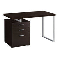 Monarch Specialties 7026 48" Computer Desk - Espresso Left Or Right Facing-A modern 48"L computer desk in a fashionable style, with a reversible configuration for left or right setup, perfect to create a functional workspace in your home office.
