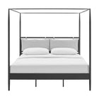 Modway Marlowe 4-Poster Canopy Metal King Platform Bed - Charcoal-Weight Capacity: 800 lb