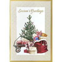 Mill Brook Studio Christmas Greeting Cards/Envelopes - 5-3/8" x 7-3/4" - Season's Greetings: Many Gifts - 18 Pack-Card shop quality greeting cards