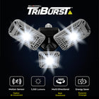 Bell+Howell TriBurst Active Deluxe LED Shop Light - 5500 Lumen-Ultra-Bright LED Lighting: Illuminate large areas such as garages, basements, and workshops with 144 high-intensity LED bulbs, delivering a powerful 5500 lumens of brightness with a natural 4000K color temperature.