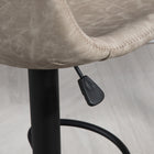 HOMCOM Adjustable Swivel Bar Stools with Back - Beige - 2 Pack-Reliable round base ensures enhanced stability and balance

