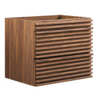 Modway Render 24" Wall-Mount Bathroom Vanity Cabinet - Walnut-7