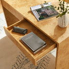 Modway Hudson 46.9" 2-Drawer Burl Wood Desk - Natural-Versatile Vanity Table