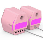 Hecate by Edifier G2000 Bluetooth Multi-Input Gaming Stereo Speakers with RGB Lights - Pink-Total RMS: 8W + 8W (16W)