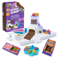 Kinetic Sand Sweet Station Playset-Candy Creation Station: Young candy makers can design their own Kinetic Sand sweets with a candy machine that cranks out toppings into chocolate bars, gummy worms and more