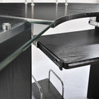 HOMCOM 68.9" L-Shaped Corner Computer Desk with Sliding Keyboard CPU Stand - Black-Colour: Black