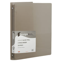 JAM Paper Plastic 0.75" 3-Ring Binder - Smoke Grey-Colour: Smoke Grey | Be stylish and organized with colourful binders.