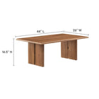 Modway Amistad Wood Coffee Table - Walnut-Solid Mango Wood Construction