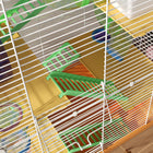 PawHut 5 Tiers Hamster Cage - Orange-Multiple elevated platforms with ladder for easy up and down