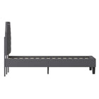 Flash Furniture Brighton King Size Tufted Upholstered Platform Bed - Dark Grey Fabric-Button Tufted
