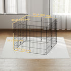 PawHut Foldable Metal Exercise Dog Playpen, Expandable Pet Fence - 8 Panels-Provides a safe space for small dogs under 5.9" kg and 15.7" tall