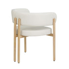 Brassex Brayden Visiting Chair - Set of 2 - Cream-Metal frame