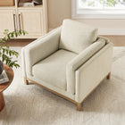 Modway Roscoe Fabric Armchair - Ivory-Low Profile Silhouette