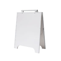 Futech PVC Double-Sided Sandwich Board - 24" x 32" - White-Durable outdoor A-frame design perfect for sidewalk advertising, storefronts, restaurants, and events.