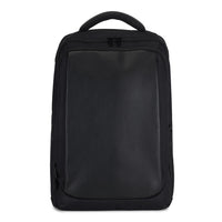 Bugatti 15.6” Adrian Business Backpack - BKP106, Black-Made of polyester with vegan leather trims.