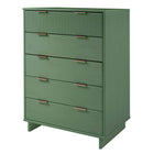 Manhattan Comfort Granville 37.8" Modern Tall Dresser - Sage Green-Recommended for up to 35 inch TV.