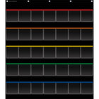 Teacher Created Resources Black Storage 35 Pocket Chart - 32.5" x 63.5"-Perfect for organizing student files, file-folder games, forms, and other paperwork