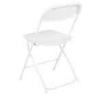 Flash Furniture HERCULES Series Premium Plastic Folding Chair - White - 10 Pack-Textured seat reduces slipping