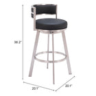 Zuo Gimsby Swivel Barstool - Black-6