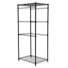 Hardware Machinery 5-Level Storage Rack Freestanding Steel Shelving Unit - Black-5-tier design provides ample storage space for various items