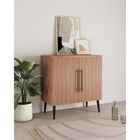 Manhattan Comfort Jodie 31.1" Mid-Century Modern Accent Cabinet - Maple-Recommended for up to a 32" TV