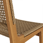 Modway Rowe Outdoor Teak Wood Bar Chairs 2-Piece Set - Natural-9