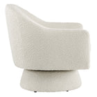 Modway Astral Boucle Fabric Swivel Chair - Ivory-Accent Chair Capacity: 330 lb
