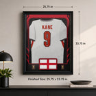 Frameworth Official FIFA World Cup 2026 England Harry Kane Framed Replica Jersey - 25.75" x 33.75"-6