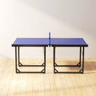Soozier Compact Midsize Tennis Table - 6' x 3' - Blue-Tennis table easily separated into two halves as multi-use tables when not in play