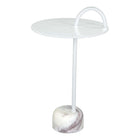 Zuo Will Side Table - White-Dimensions: 12.0" L x 12.0" W x 25.0" H