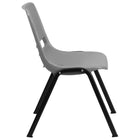 Flash Furniture HERCULES Series Grey Ergonomic Shell Stack Chair with Black Frame-Stack Quantity: 20